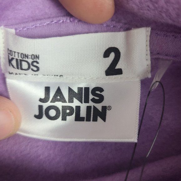 Janis Joplin‎ Milo Graphic Pullover Hoodie Grape Soda Size 2Y Youth todler - Picture 3 of 9